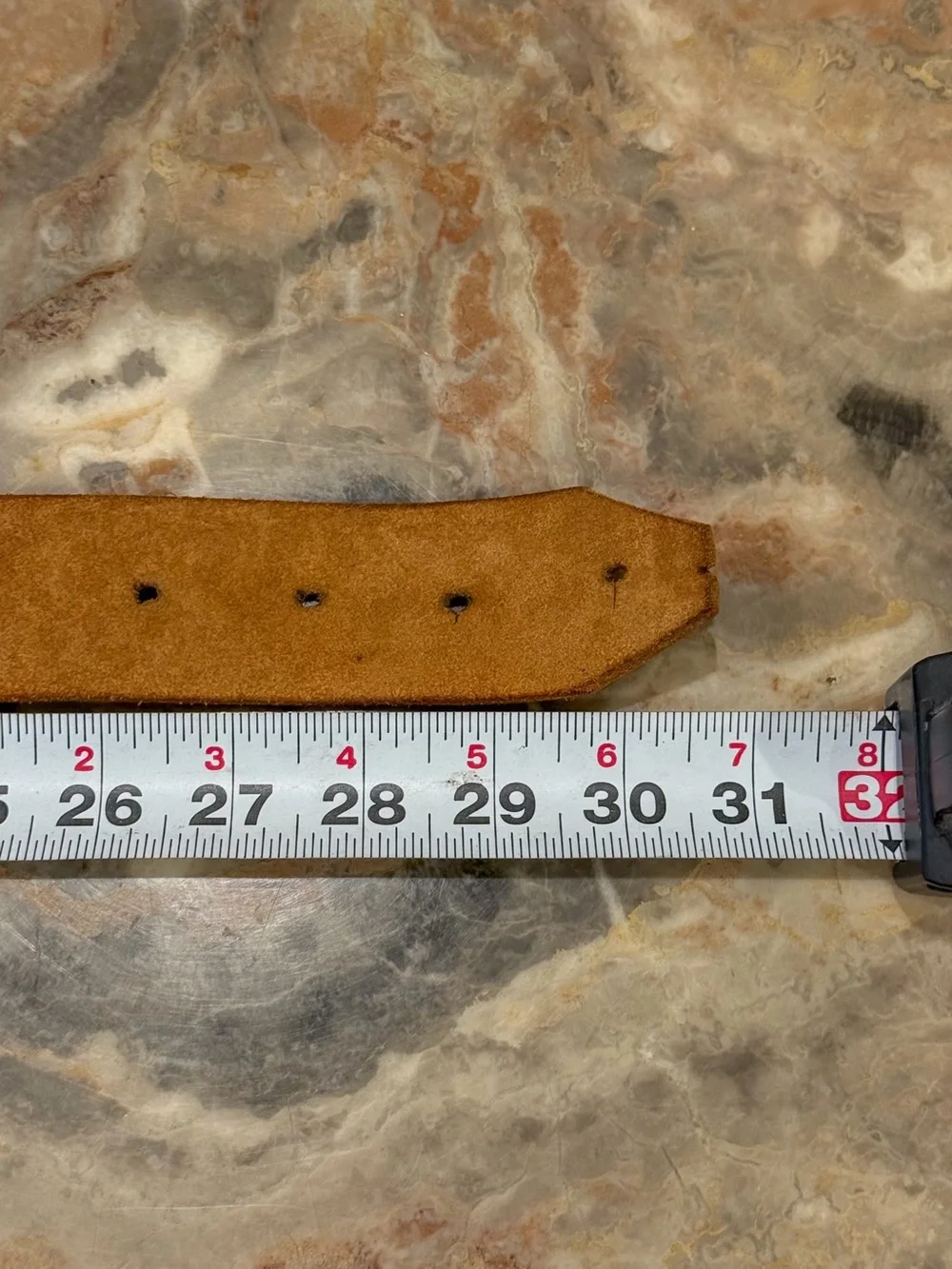 Vintage 1970s Hand Painted Tooled Leather Floral Belt XS Boho Hippie Western